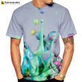 New Fashion Rainbow Paint Splatter Tie-dye 3D Printed T-Shirt Men Women Summer Casual Tshirt Streetwear Oversized Tops Tees.
