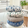 Cotton and linen round chair cushion simple futon thickened tatami flooring office home sitting cushion chair cushion. 