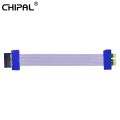 CHIPAL PCI-E 1X To 1X Flexible Ribbon Extension Cable PCI Express PCIE Riser Card Converter Extender For Graphics Card. 