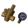With Gauge Meter DN15 Water Pressure Regulator 3/4” Npt Adjustable Brass Pressure Reducer 1/2” Thread Water Pressure Reducing Valve Hydraulic Instability, Water Flow Too Fast, Water Purifier, Solar Energy, Gas Heater, Faucet, Etc. 