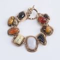 2023 New za Indian Vintage Bracelets Jewelry Women Bohemian Ethnic Statement Charm Retro Resin Stone Bracelet Female.