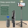 Q07 (100cm) Bluetooth Integrated Selfie Stick with Light and Bluetooth Remote Control.