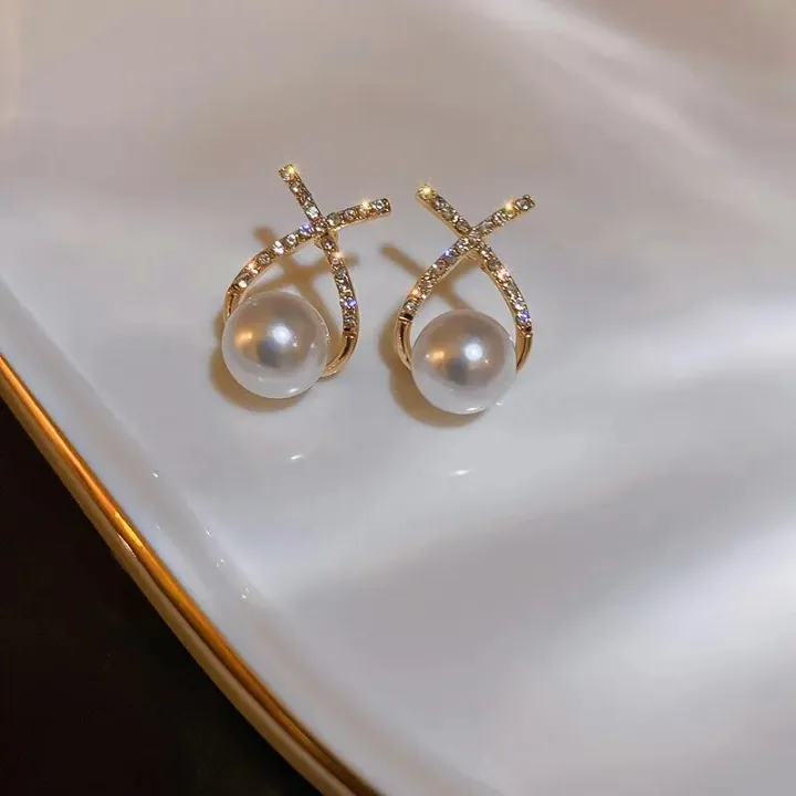 Elegant%20Simulated%20Pearl%20Earrings%20For%20Women%20Inlaid%20Rhinestone%20Stud%20Earrings%20Letter%20X%20Ear%20Stud%202023%20Trendy%20Party%20Wedding%20Jewelry%20-%20Image%204