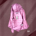Girls Light Pink Puffer Winter Jacket with Hood.