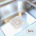 3Pcs Silicone Drain Cover Multipurpose 14x14cm Folding Flat Strainer for Washbasins Laundry Rooms.