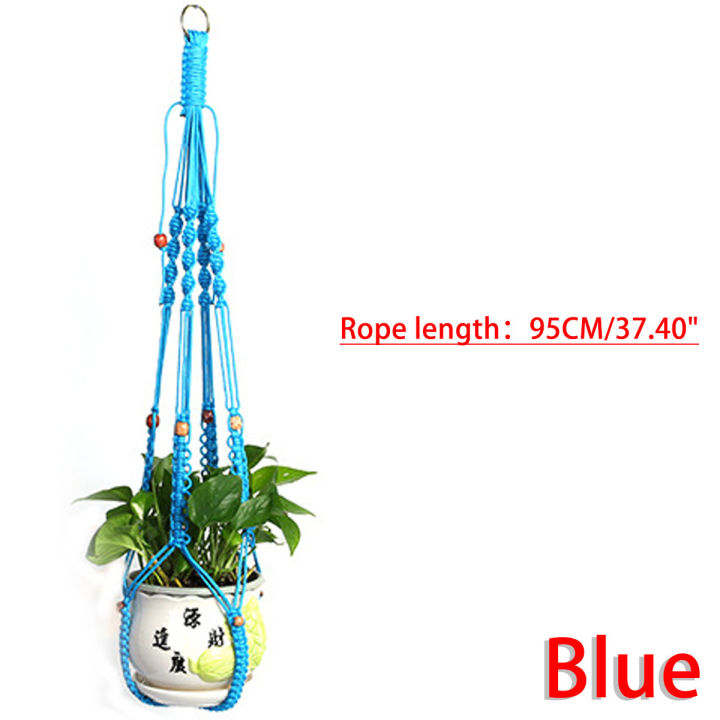 Nylon rope tassel flower pot hanging basket net knot rope bracket