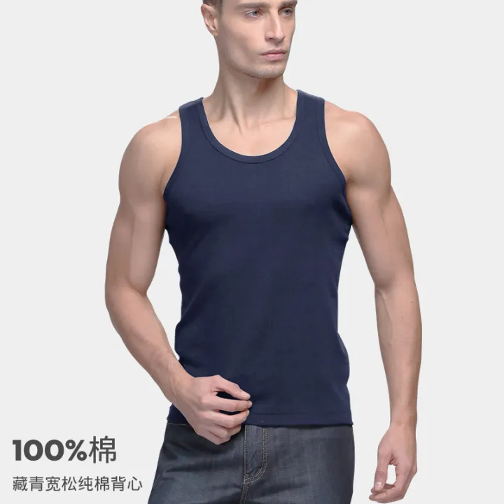 Men's%20Cotton%20Vest%20Men's%20Seamless%20Hurdle%20Sports%20Sweat-Absorbent%20Cotton%20White%20Inner%20Wear%20Summer%20Base%20Undershirt%20-%20Image%206