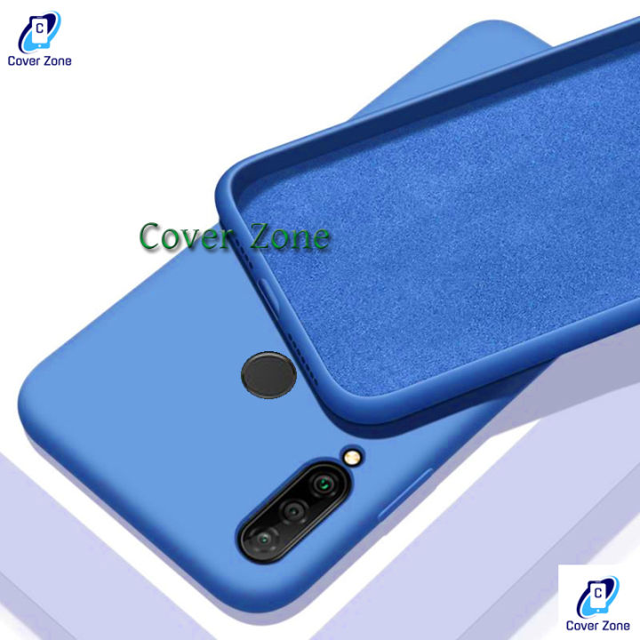 For Huawei Y7p Matte Finish Silicone with Inside Fiber Cloth Phone Back cover