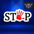 STOP sticker for motorcycle - laptop Waterproof sticker /Alternative Biker Point. 