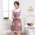 【happy one】Women Apron with Pockets Waterproof Print Double Layer Anti-oil Kitchen Thick Home Supplies.