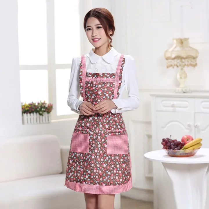 %E3%80%90happy%20one%E3%80%91Women%20Apron%20with%20Pockets%20Waterproof%20Print%20Double%20Layer%20Anti-oil%20Kitchen%20Thick%20Home%20Supplies%20-%20Image%204
