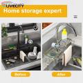 Sink Drain Rack Multipurpose Kitchen Sink Drain Rack Space-saving Organizer for Home Ideal for Sponge Brush Towel Drying Southeast Asian Buyers' Choice Faucet Sponge Holder.
