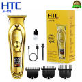 HTC AT-176 Professional Men's Hair Trimmer and Beard Trimmer for Hair Removal, Face, Head and Body Hair, LED Display, Hair Trimmer with Ultra Sharp Blades, Gift Man. 