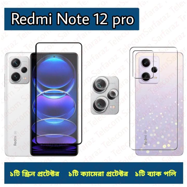 3 in1 Screen Protector for Xiaomi Redmi Note 12 Pro