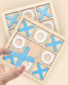 XO Triple Tic Tac Toe Wooden Board Game Casual Battle Board Game Suitable for children. 