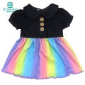 Doll Clothes for 43 cm new born doll and American doll accessories fashionable gauze dress, bow dress. 