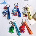 Disney Marvel Superhero PVC Keychain Cartoon Spiderman Hulk Thor Keyrings Cute Captain America Iron Man Keyholder Avengers Gift. 