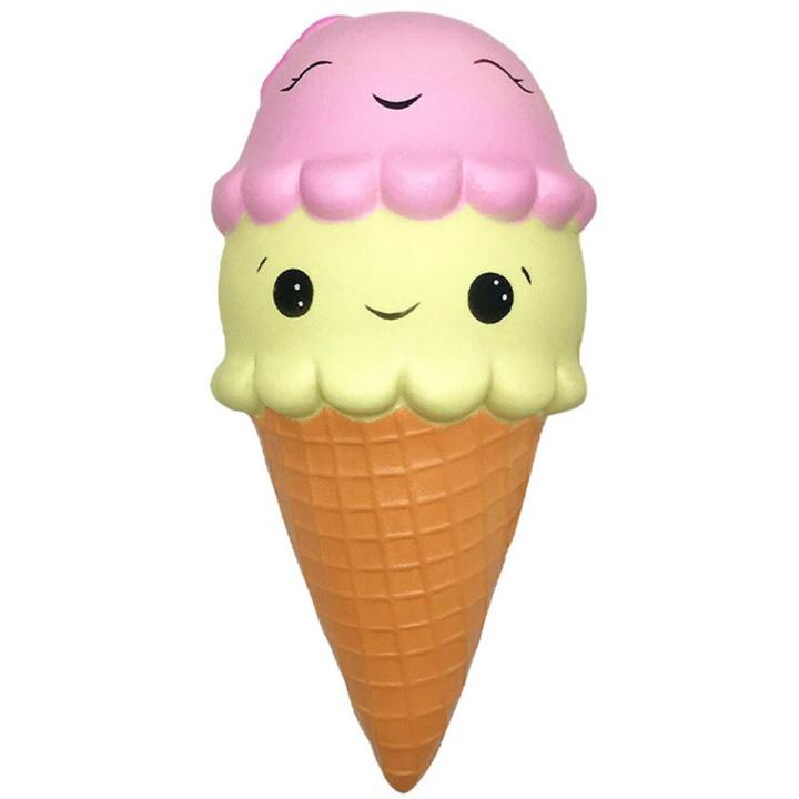 Super Jumbo Kawaii Cartoon Ice Cream Doll Squishy Soft Slow Rising Stress Relief Toys for Kids Baby Xmas Birthday Gift 17*8.5 CM