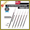 Ball pen Refills For Retractable Pen / click pen Tip pen Refill 0.7mm Black color pack of 10pcs. 