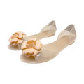 Thailand Internet celebrity jelly shoes women's summer transparent plastic flower sandals fish mouth flat hollow single shoes Lazada. 