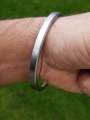 Silver Fashionable Stainless Stee Round Bracelet For Men/Boy. 