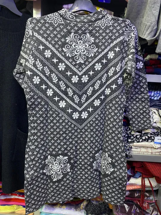 New%202023%20Women%20Jacquard%20Fashion%20Design%20Front-Open%20Sweater%20long%20%20Sweater%20-%20Image%203