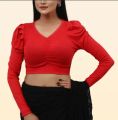 Fashionable Cotton Full hata Crop Tops Blouse for Women.