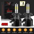 H7 8000LM Combo 4-Side LED Headlight Kits High Low Beam Bulb 6000K White. 