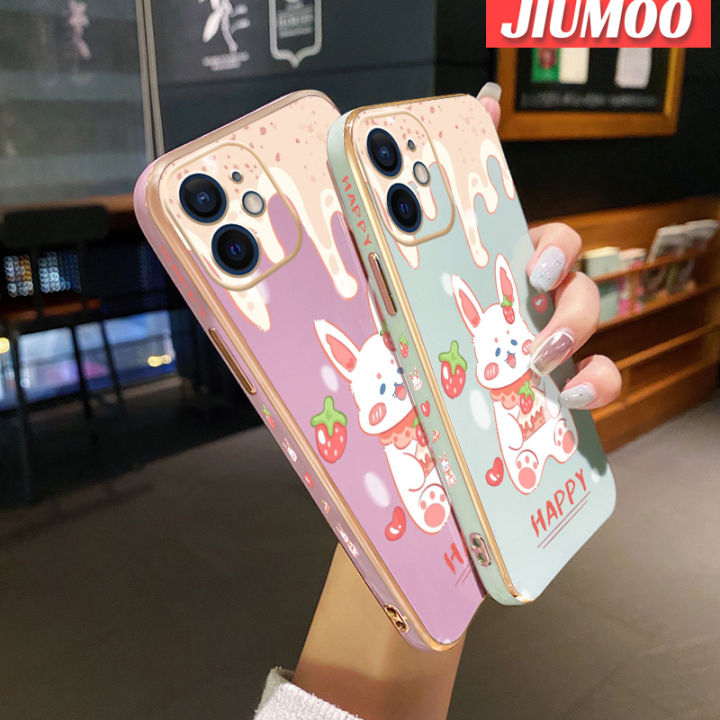 JIUMOO%20For%20Xiaomi%20MI%20Poco%20F4%20GT%20POCO%20F3%20GT%20Redmi%20K40%20Gaming%20K50%20Gaming%20Case%20Cartoon%20Strawberry%20Rabbit%20Luxury%20Plating%20Phone%20Cases%20New%20Square%20Edge%20Pattern%20Silicone%20Soft%20Case%20Camera%20Lens%20Shockproof%20Protection%20Cover%20-%20Image%205