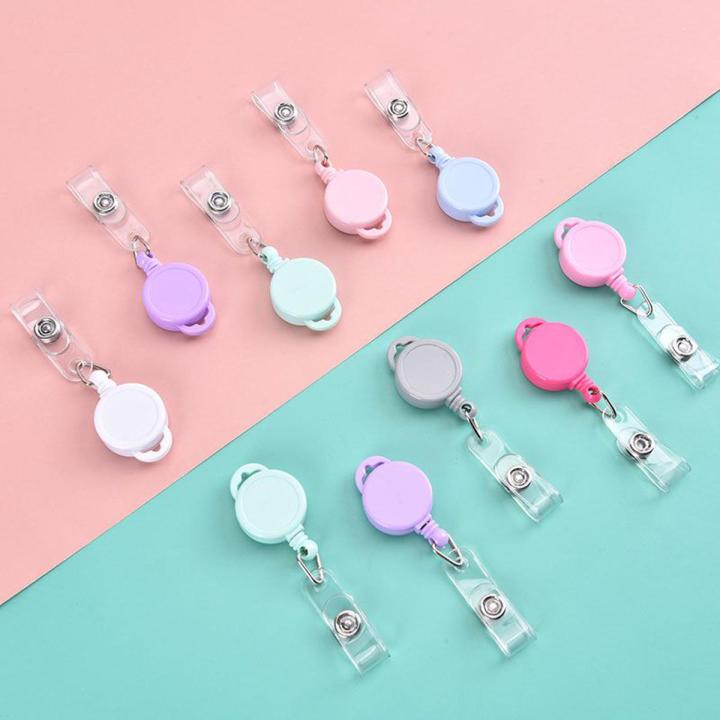 10Pcs Badge Holder Reels Retractable Belt Clip On Retractable ID Card Holders