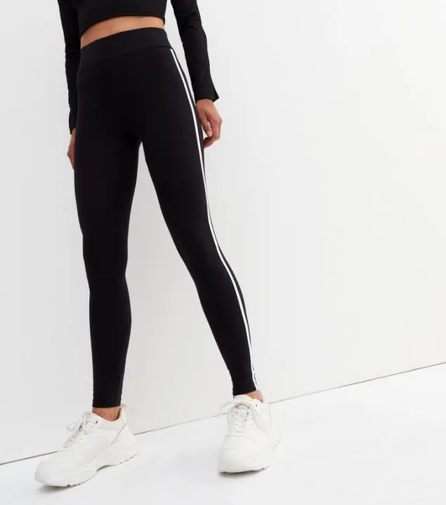 Black%20Side%20Stripe%20High%20Waist%20Leggings%20For%20Gym%20-%20Image%205