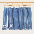 Elastic Children Infants Girls Casual Denim Long Pants Big Girl Jeans Clothes 3-14 Years Fashion Kids Skinny Trousers Clothing. 