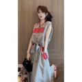 2023New Summer Clothes Matching a Set of Slightly Fat Hong Kong Style High-Grade Suit Skirt Lively Youthful-Looking Two-Piece Set Summer.