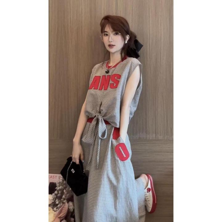 2023New%20Summer%20Clothes%20Matching%20a%20Set%20of%20Slightly%20Fat%20Hong%20Kong%20Style%20High-Grade%20Suit%20Skirt%20Lively%20Youthful-Looking%20Two-Piece%20Set%20Summer%20-%20Image%203