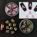 26 Letters In Wheels A-Z Nail Accessories Charms Gold/Pink/Black/Rose Metal Jewels Alphabet 3D Nail Art Decorations Supplies NEW. 