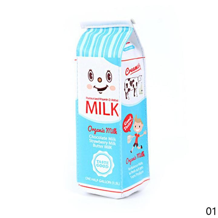 Cute Milk Box School Case Korean School Pencil Case Pencil Bag Pen Storage Case For Girls Boys School Supplies