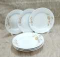 9 inch deep flower print rice plate ceramic.