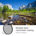 K&F Concept 72mm Circular Polarizer Filter CPL Layer Super Slim Multi Coated CPL Lens Filter.