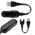 USB Charging Cable Dock Charger for Mi Band 3/M3/M4 - Black - Cable Protector.