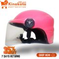Pink Color Cap Helmet for Girls & Boys – SFM Half Face Stylish Bike Helmet with Visor – গোলাপি হেলমেট. 