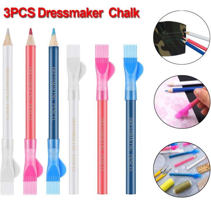 3Pcs/Set Fabric Erasable Sewing Accessories Patchwork Garment Pencil Dressmaker Pens Marker Pen Tailor's Chalk