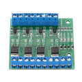 PWM MOS FET Module 4-Channel PLC Amplifier Circuit Board Driver 3-20V to 3.7-27VDC 10A. 