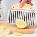 Versatile Pleat Cutter Stainless Steel Crinkle Cutter Set for Fun Food Prep Perfect for Potatoes Carrots More Easy to Use Dishwasher Safe 2 Pcs Set Crinkle Cutter for Vegetables. 