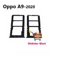 Oppo A9 2020 Sim Tray Holder Slot Replacement-Black. 