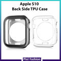 For Apple Watch S10 Soft Tpu Back Side Case - Apple iWatch S10 Generation Watch Back Side Case For S10 42mm/46mm- Half Pack Hollow Silicone Protective Case S10 Smart Watch Case.