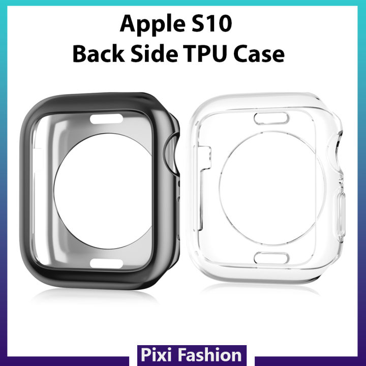 For Apple Watch S10 Soft Tpu Back Side Case - Apple iWatch S10 Generation Watch Back Side Case For S10 42mm/46mm- Half Pack Hollow Silicone Protective Case S10 Smart Watch Case