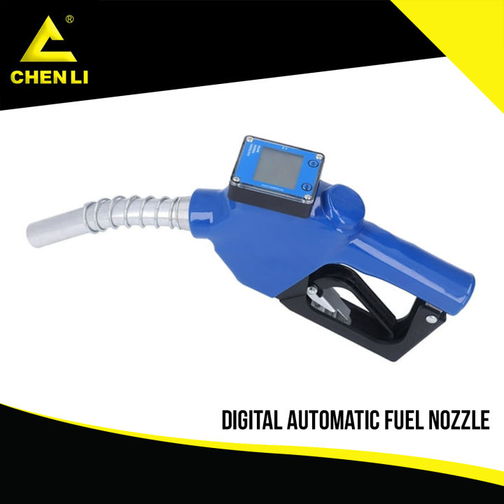 Digital Fuel Transfer Nozzle, Automatic Fuel Nozzle, Auto Shut Off, Aluminum & PVC Gas Pump Handle for Diesel Kerosene Biodiesel Refilling