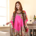 Summer New Light Blue Chinese Style Silk Rayon Robe Women's Loose Home Dress Vintage Kaftan Bath Gown Pajamas Z02 House Foocus.