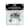 MA Halloween Decorations Cotton Spider Web Stretchy Spider Webs With Spider-white. 
