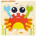 Wooden Puzzle Animal Shape Color Montessori Toy, Fine Motor Skill Early Learning Preschool Educational Gift Game for Years Old Kids. 
